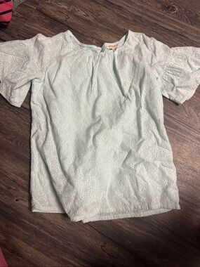 Cat & Jack Mint Eyelet Short Sleeve Top for Kids